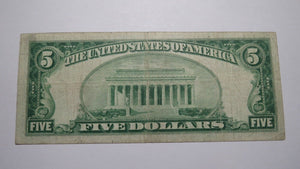 $5 1929 Red Hook New York NY National Currency Bank Note Bill Ch. #752 FINE