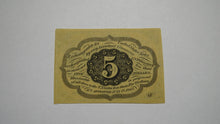 Load image into Gallery viewer, 1863 $.05 First Issue Fractional Currency Obsolete Bank Note Bill! 1st Iss. VF+