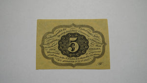 1863 $.05 First Issue Fractional Currency Obsolete Bank Note Bill! 1st Iss. VF+