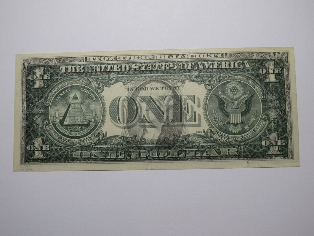 $1 1977 Full Face to Back Offset Error Federal Reserve Bank Note Bill UNC++
