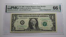 Load image into Gallery viewer, $1 1995 Radar Serial Number Federal Reserve Currency Bank Note Bill PMG UNC66EPQ