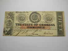 Load image into Gallery viewer, $50 1863 Milledgeville Georgia Obsolete Currency Bank Note Bill! State of GA XF+
