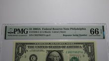 Load image into Gallery viewer, $1 2003 Repeater Serial Number Federal Reserve Currency Bank Note Bill UNC66EPQ!
