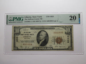 $10 1929 Liberty New York NY National Currency Bank Note Bill Ch #4925 VF20 PMG