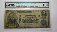 Load image into Gallery viewer, $5 1902 Red Bank New Jersey National Currency Bank Note Bill #11553 Broad Street