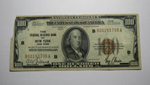 Load image into Gallery viewer, $100 1929 New York City NYC National Currency Note Federal Reserve Bank RARE!
