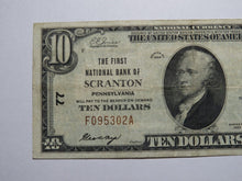 Load image into Gallery viewer, $10 1929 Scranton Pennsylvania PA National Currency Bank Note Bill Ch #77 VF