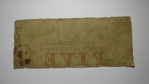 $5 1856 Chester South Carolina SC Obsolete Currency Bank Note Bill! Five Dollars