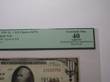 Load image into Gallery viewer, $10 1929 Gaylord Kansas KS National Currency Bank Note Bill Ch #6970 XF40 PCGS