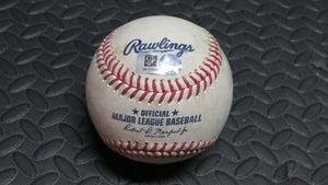 2020 Nate Lowe Tampa Bay Rays RBI Single Game Used MLB Baseball! Cole Sulser
