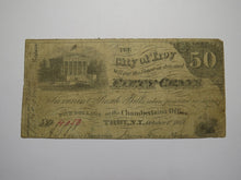 Load image into Gallery viewer, $.50 1862 Troy New York NY Obsolete Currency Bank Note Bill The City of Troy