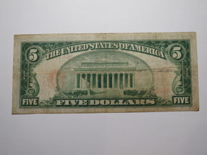 $5 1929 Wyoming Illinois IL National Currency Bank Note Bill! Ch #6629 Fine+