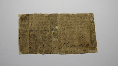 1763 Eighteen Pence New Jersey NJ Colonial Currency Note Bill! RARE ISSUE 18d