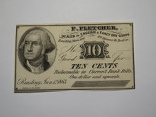 Load image into Gallery viewer, $.10 1863 Reading Boston Massachusetts Obsolete Currency Bank Note Bill Fletcher