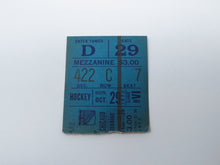 Load image into Gallery viewer, October 29, 1972 New York Rangers Vs. Chicago Blackhawks NHL Hockey Ticket Stub