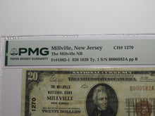 Load image into Gallery viewer, $20 1929 Millville New Jersey NJ National Currency Bank Note Bill #1270 VF30 PMG