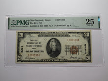 Load image into Gallery viewer, $20 1929 Northwood Iowa IA National Currency Bank Note Bill Ch. #8373 VF25 PMG