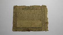Load image into Gallery viewer, 1776 $1/2 Annapolis Maryland MD Colonial Currency Bank Note Bill RARE ISSUE!