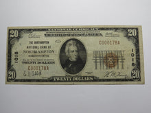 Load image into Gallery viewer, $20 1929 Northampton Massachusetts MA National Currency Bank Note Bill 1018 FINE