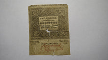 Load image into Gallery viewer, 1776 Two Shillings Connecticut Colonial Currency Note Bill! Revolutionary War!