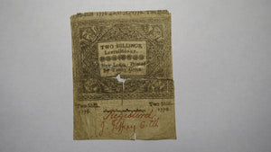 1776 Two Shillings Connecticut Colonial Currency Note Bill! Revolutionary War!
