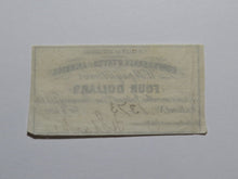 Load image into Gallery viewer, $4 1861 Confederate Bond Coupon Certificate Currency Bank Note Bill UNC