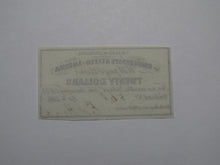 Load image into Gallery viewer, $20 1861 Confederate Bond Coupon Certificate Currency Bank Note Bill UNC