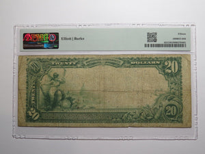 $20 1902 Long Beach California National Currency Bank Note Bill #11873 F15 PMG