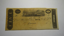 Load image into Gallery viewer, $5 18__ Cincinnati Ohio OH Obsolete Currency Bank Note Bill Remainder!  Piatt Co