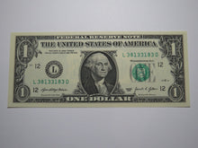 Load image into Gallery viewer, $1 2021 Radar Serial Number Federal Reserve Currency Bank Note Bill UNC 38133183