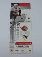 Load image into Gallery viewer, December 5, 2000 Ottawa Senators Pittsburgh Penguins NHL Full Hockey Ticket Mint
