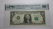 Load image into Gallery viewer, $1 2003A Repeater Serial Number Federal Reserve Currency Bank Note Bill UNC66EPQ