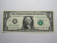 Load image into Gallery viewer, $1 2021 Radar Serial Number Federal Reserve Currency Bank Note Bill UNC 93244239