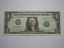 Load image into Gallery viewer, $1 1977 Radar Serial Number Federal Reserve Currency Bank Note Bill UNC 75222257