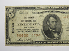 Load image into Gallery viewer, $5 1929 Ventnor City New Jersey NJ National Currency Bank Note Bill Ch. #10248
