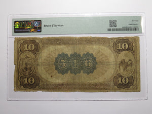 $10 1882 Yarmouth Port Massachusetts National Currency Bank Note Bill Brown Back