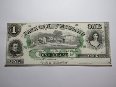 $1 18__ East Haddam Connecticut Obsolete Currency Bank Note Remainder Bill UNC++