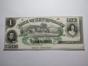 $1 18__ East Haddam Connecticut Obsolete Currency Bank Note Remainder Bill UNC++