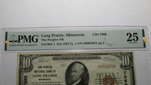Load image into Gallery viewer, $10 1929 Long Prairie Minnesota MN National Currency Bank Note Bill #7080 VF25