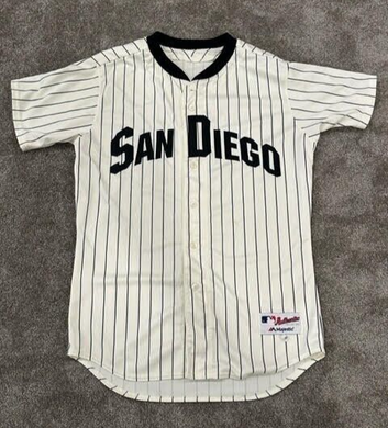 2016 Griffin Benedict San Diego Padres TBTC Game Used Worn MLB Baseball Jersey