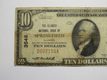 Load image into Gallery viewer, $10 1929 Springfield Illinois IL National Currency Bank Note Bill Ch. #9174 GOOD