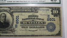 Load image into Gallery viewer, $10 1902 Dunellen New Jersey NJ National Currency Bank Note Bill #8501 VF20 PMG!