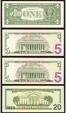 Load image into Gallery viewer, 4 $1-$5-$5-$20 Matching Consecutive Serial Numbers Federal Reserve Bank Notes