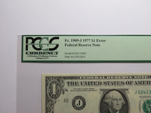 Load image into Gallery viewer, $1 1977 Full Face to Back Offset Error Federal Reserve Bank Note Bill NEW65 PCGS