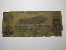 Load image into Gallery viewer, $2 1858 Tallahassee Florida Obsolete Currency Bank Note Bill Rail Road Company