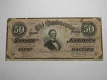 Load image into Gallery viewer, $50 1864 Richmond Virginia VA Confederate Currency Bank Note Bill RARE T65 VF