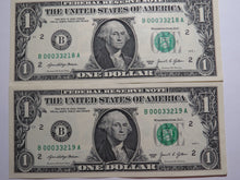 Load image into Gallery viewer, 3 $1 2021 Consecutive Low Serial Numbers Federal Reserve Bank Notes New York