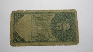 1874 $.50 Fourth Issue Fractional Currency Obsolete Bank Note Bill! Dexter 4th