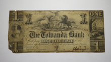 Load image into Gallery viewer, $1 1841 Towanda Pennsylvania PA Obsolete Currency Note Bill Towanda Bank RARE