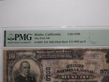 Load image into Gallery viewer, $10 1902 Rialto California CA National Currency Bank Note Bill #8768 VG10 PMG